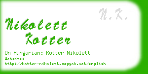 nikolett kotter business card